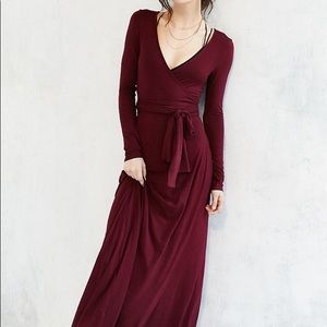 Ecote wrap knit maxi dress